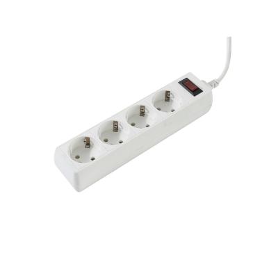 China European Plug Energy Saving Power Strip 4 Outlets Residential / General Purpose for sale