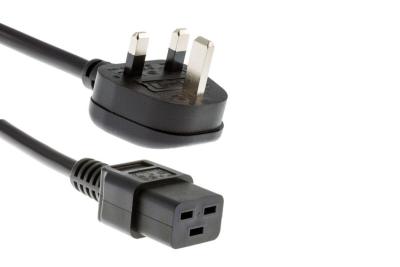 China Black 3*0.5mm2 3*0.75mm2 UK Power Cord C13 3*1.0mm2 For Home Application for sale