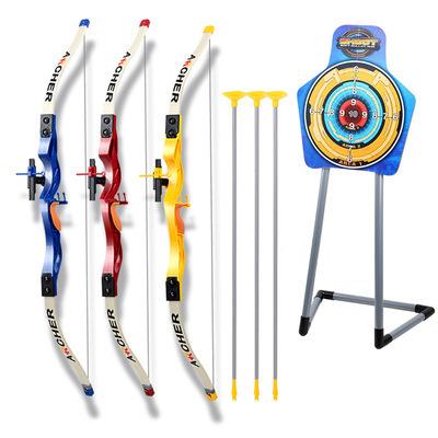 China Safe Kids Cool Competitive Recurve Bow With Chuck Arrow And Target Kids Archery Set for sale