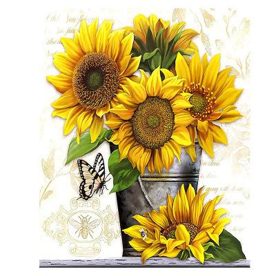 China New Style 5D Diy Diamond Painting Classic Sunflower Oil Painting For Living Room Bedroom Home Decoration Painting for sale