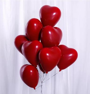 China Red Red Latex Balloons Love Heart Inflatable Air Helium Balloon Valentine's Day Wedding Party Decor Supplies for sale