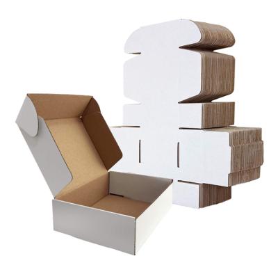 China Recycled Materials Factory Custom Paper Corrugate White Brown Mailer Box Card Board Package for sale