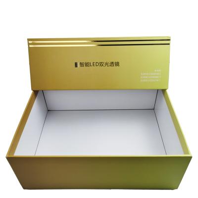 China Recyclable Cardboard Large Logo Printed Square Paper Box Delivery Box Paper For Clothes for sale