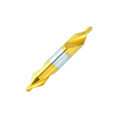 China Tin-Coated Metal Stain HSS Center Drills For Center Drilling for sale