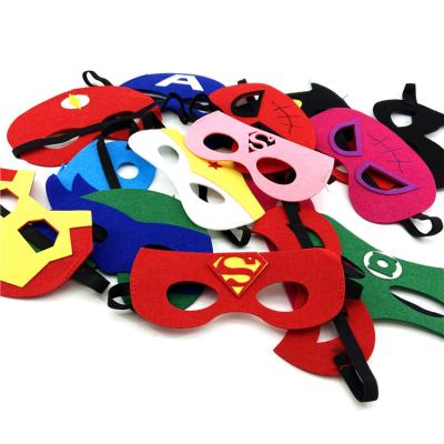 China Comfortable Factory Direct Wholesale Dinosaur Felt Superhero Felt Masks White Face for sale