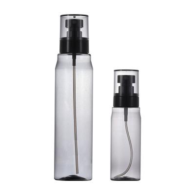 China JFY 80ml250ml Pump Lotion Mist Bottle Spray Bottle Eco-friendly Black Transparent Airless Face Skin Care Packaging Plastic Bottle for sale