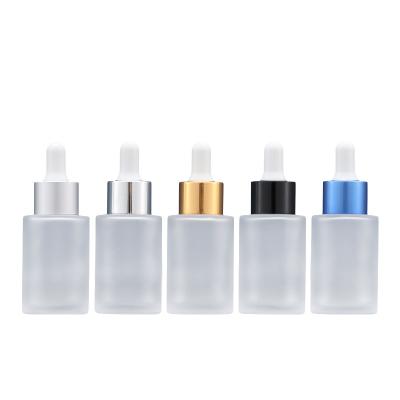 China Large LDPE Eye Dropper Bottle Private Label 30ml Essential Oil Eco-friendly Recyclable Glass Dropper Bottle With Gold Blue Lid for sale