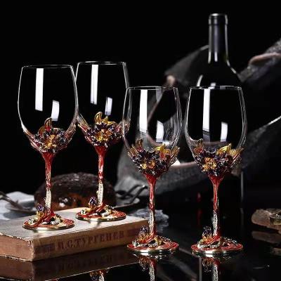 China 201-300ml Crystal Luxury Stemless Wine Glass Cup Minimalist Custom Red Greens Glass Pattern Wine Goblet Whiskey For Sale for sale