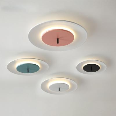 China Minimalist Nordic Round Led Living Room Bedroom Lamp Simple Modern Creative Personalized Color Room Ceiling Lamp Led Ceiling Lights for sale