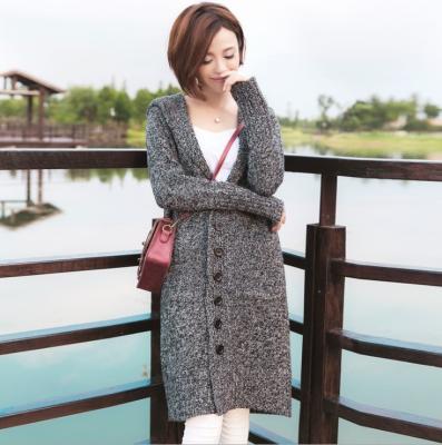 China Anti-wrinkle Ladies Long Dress Sweater Hoodie Plus Size Sweaters Shape Thick Knit Hooded Women Cardigan Sweaters for sale