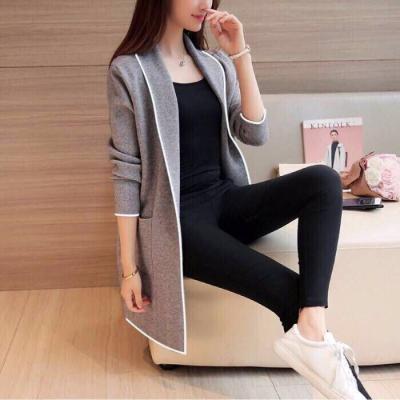 China Anti-wrinkle ladies sweaters korean fashion sweaters fashion thick knit hooded women cardigan long sleeve sweaters front cardigan for sale