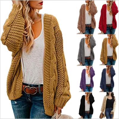 China Anti-wrinkle Autumn/Winter New Knitted Cardigans For Women Sweaters Oversized Open Front Wide Long Sleeve Loose Coat for sale