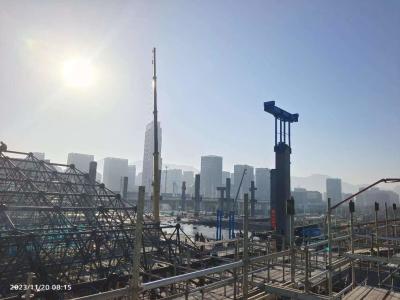 China Vor-Ort-Installation Q235 Raumrahmen Truss Speicher Kohleschuppen zu verkaufen