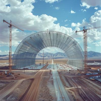 China Large Span Bolt Ball Design Estrutura Espacial de Aço para Edifício de Armazém de Carvão à venda