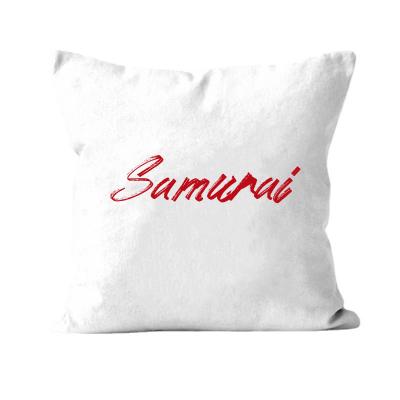 China Polyester 40x40cm Custom Company Logo HD Digital Printing DIY Minky Plush Batisten Satin White Panel Canvas Pillow for sale