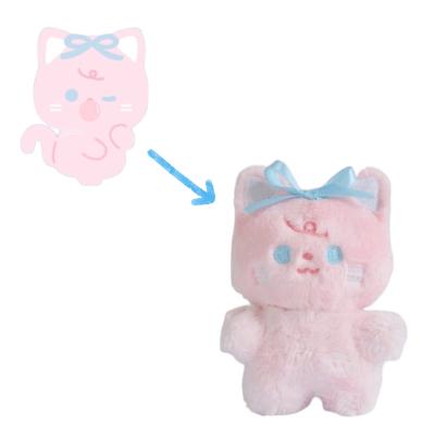 China Safe Cute Size Custom Plush CPC EN71 ASTM Test Certification 5cm Logo Plush Keychains for sale