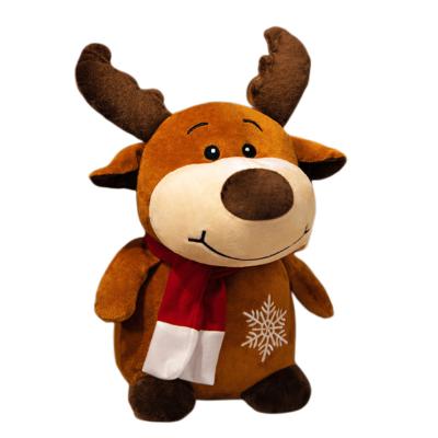 China Indoor Christmas Soft Holiday Decoration Reindeer Rudolf Plush Toy Dolls Stuffed Plush CE ASTM Certificate for sale