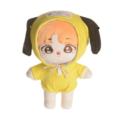 China Style Plushie Factory Made Cloth In-stock Pop Stuffed Korean Doll Kpop Idol Doll And Japanese Style Clothes Plush Toy for sale