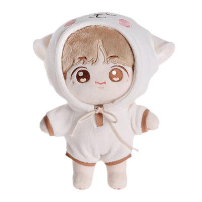 China Cloth Low MOQ 20cm Plushies Plush Handmade Kpop Dolls For 20cm IDOL Plush Doll With Clothes for sale