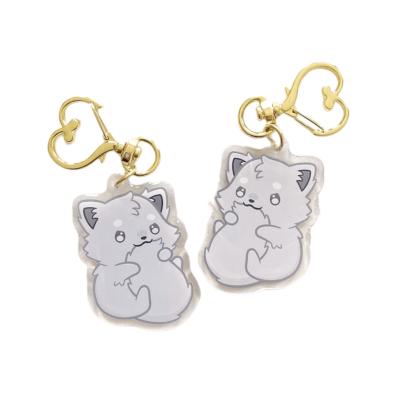 China OEM Custom Gift Plastic Customized Double-Sided Printing Key Chains Keychains Acrylic Cute Animal Charms Customized for sale