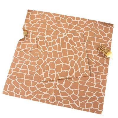 China Europe Nordic style leopard print paper towels for restaurant decoration party banquet paper napkins for sale