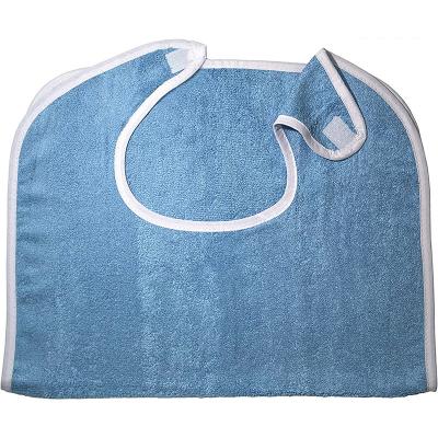 China Cleaning Terry cloth apron bibs neutral adult bib elderly eating antifouling mouth wash saliva towel bib sprons for sale