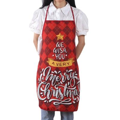 China Cleaning Funny Christmas Baking Apron for Women Men Kitchen Chef Cooking Aprons with Santa Print Apron Gift for Bakers Christmas Baking for sale