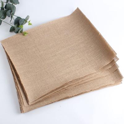 China Sustainable Natural rectangle table mat linen square coaster placemats home decoration for fall thanksgiving christmas for sale