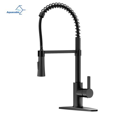 China Thermostatic Faucets Aquacubic Sell Well Lower Spring Stainless Steel Black Kitchen Faucet for sale