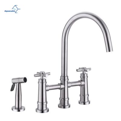 China High Sense Faucets Aquacubic Arc Cupc Deck Kitchen Faucet With Side Spray Kitchen Faucet for sale