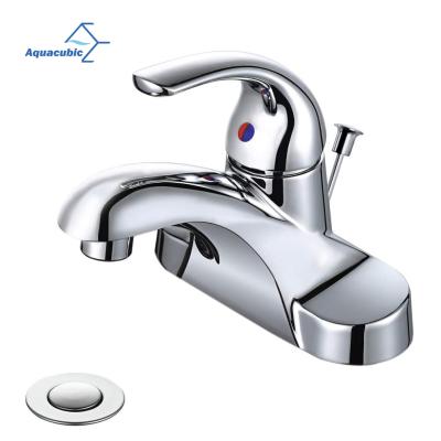 China Lead Free Bathroom Faucets Single Handle Faucet 1 Arc Thermostatic Low Handle 4 Inch Centerset Bathroom Sink Faucet for sale