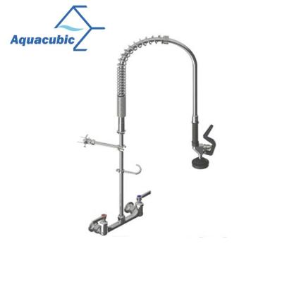 China Thermostatic Faucets Hot-selling Pre-Rinse Wall Mounted Two Handle Kitchen Faucet Lead Free Brass Faucet for sale