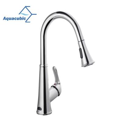 China Sense High End Aquacubic Cupc Faucets Certified Pull Down Sensor Kitchen Faucet for sale