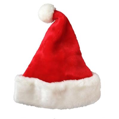 China Headwear Plush Hat Christmas Decoration Christmas Hat Santa Claus Hat for sale