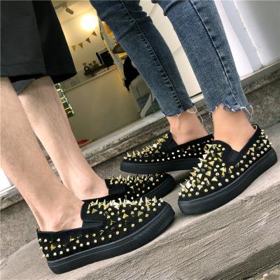 China New Black Slip On Treny Comfortable Shimmer Rhinestones Shoes Sneakers Bling White Sneakers for sale