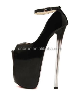 China Fasion Black Mary Jane Platform Stiletto Super High Heels Shoes For Women for sale