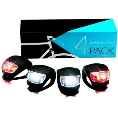 China Outdoor Activities Today 4 PACKS Silicone 3 Modes CR2032 Luces De Bicicleta Bike Accessories Bicycle Light Set Led Bike Bycicle Battery Cable for sale