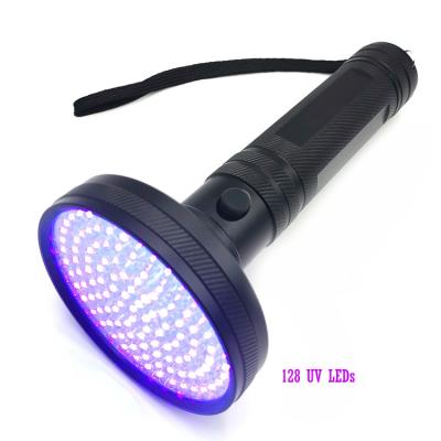 China New Design 20watt Emergency Metal 395nm 400nm 128 LED Blacklight Pet Scorpion UV Flashlight Powerful Aluminum Urine Detector for sale