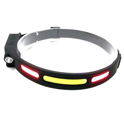 China Factory New Rechargeable COB LED Headlight 500Lumens Wide Beam Work Light Motion Sensor White Red LED Light for sale