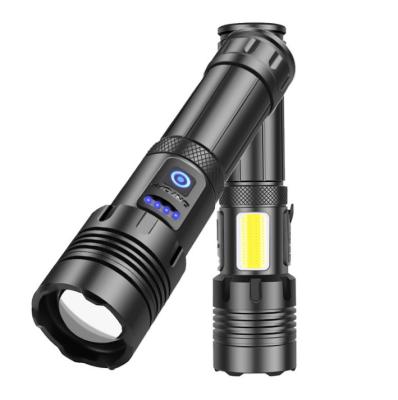 China Outdoor Hunting USB XHP70 LED Rechargeable 18650 Or 26650 Battery Zoom 7 Modes Torch Aluminum Tactical Flashlight for sale