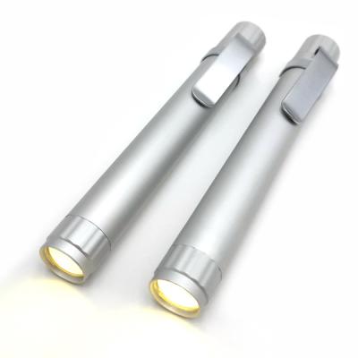 China Medical penlight pocket mini torch1 LED metal beam spotlight medical flashlight nurse aluminum yellow yellow use for sale