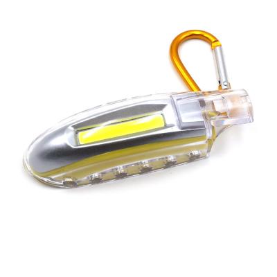 China Emergeny and help plastic COB flashlight with whistle and carabiner for sale