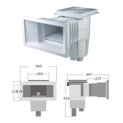 China Easy Install Good Quality Swimming Pool Vacuum Fit ABS Sheet Skimmer For Concrete Pool for sale