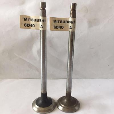 China 4CR9SI2MO and 21-4N ME350711 ME120529 Tip Engine Valve for Mitsubishi 6D40 in 46*10*185.5 46*10*185.3 ex for sale