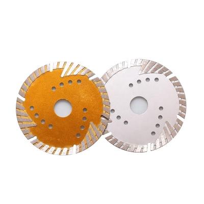 China . High Speed ​​Straight Smooth Edge 4.5 Inch 115 Mm Turbo Granite Saw Blade With Protective Teeth for sale