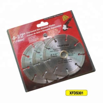 China Block 3 Piece Set 5 Inch 125mm Diamond Circular Saw Blades For Cutting Disc for sale