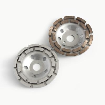 China Granite /Marble /Concrete Factory 5 Inch Cold Pressed 125 Mm Double Row Diamond Cup Wheel For Concrete Grinding for sale