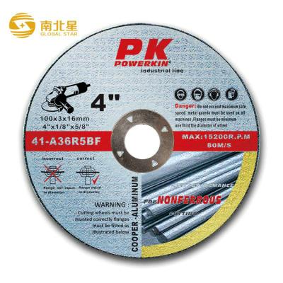 China Cutting steel & S/S 4 Inch 100x3x16mm Cutting Disc Production Line Abrasive Metal Stainless Steel Cutting Disc for sale