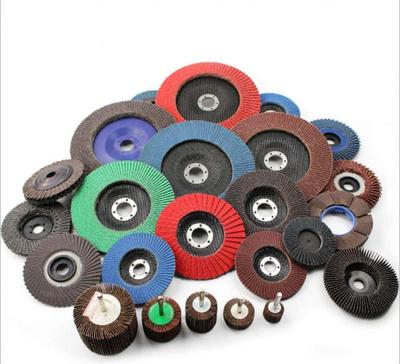 China Durable Customized Size POWERKIN Aluminum Oxide Fin Wheel Grinding And Polishing Wheel for sale