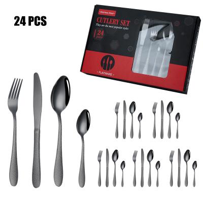 China Amazon Success Stainless Steel Flatware Set Christmas Gift Viable Cutlery For Wedding for sale